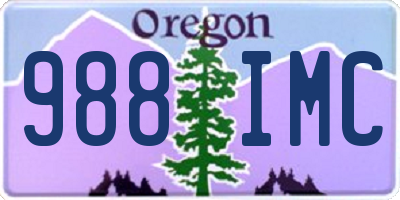 OR license plate 988IMC