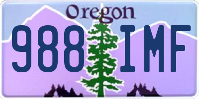 OR license plate 988IMF