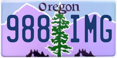 OR license plate 988IMG