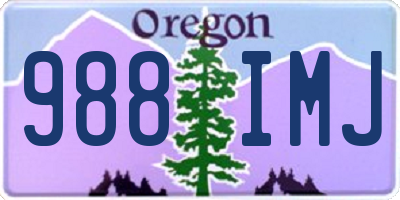 OR license plate 988IMJ