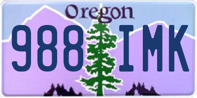 OR license plate 988IMK
