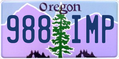OR license plate 988IMP