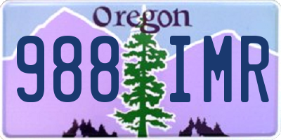 OR license plate 988IMR