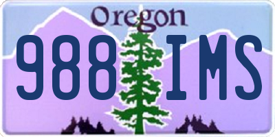 OR license plate 988IMS