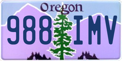 OR license plate 988IMV