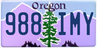 OR license plate 988IMY