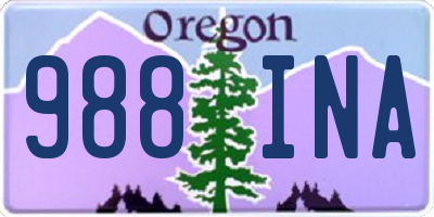 OR license plate 988INA
