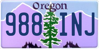 OR license plate 988INJ