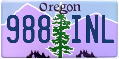 OR license plate 988INL