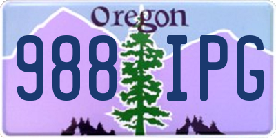 OR license plate 988IPG