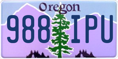 OR license plate 988IPU