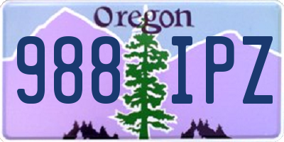 OR license plate 988IPZ