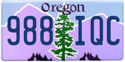 OR license plate 988IQC