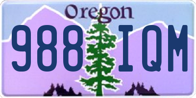 OR license plate 988IQM