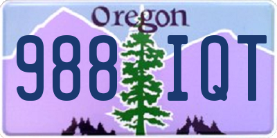OR license plate 988IQT