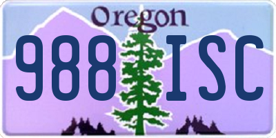 OR license plate 988ISC