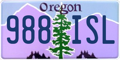 OR license plate 988ISL
