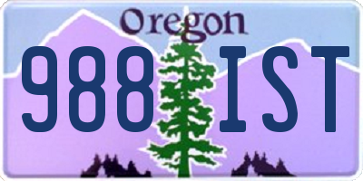 OR license plate 988IST