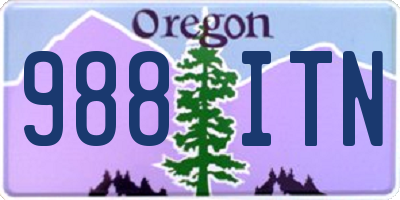 OR license plate 988ITN