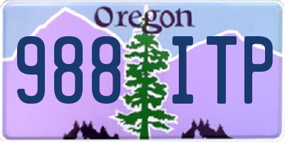OR license plate 988ITP