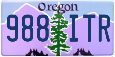 OR license plate 988ITR