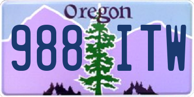 OR license plate 988ITW