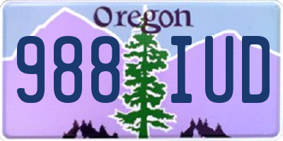 OR license plate 988IUD
