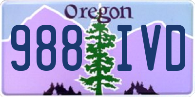 OR license plate 988IVD