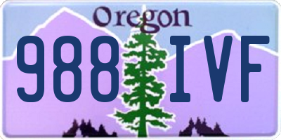 OR license plate 988IVF