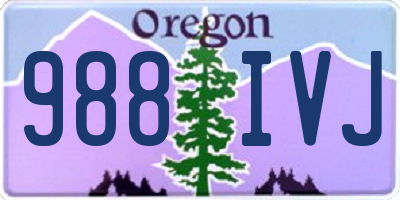 OR license plate 988IVJ