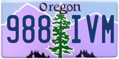 OR license plate 988IVM