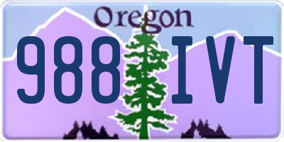 OR license plate 988IVT