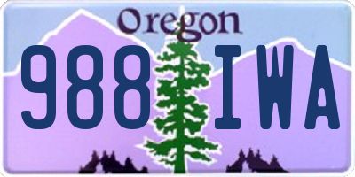 OR license plate 988IWA