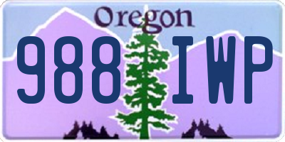 OR license plate 988IWP