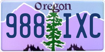 OR license plate 988IXC