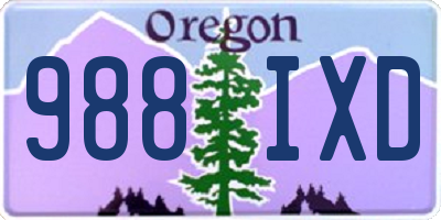 OR license plate 988IXD