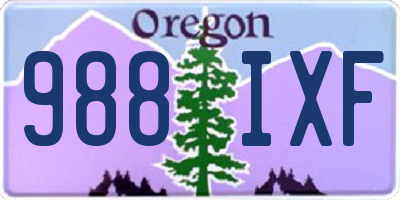 OR license plate 988IXF