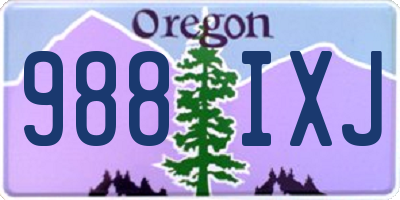 OR license plate 988IXJ