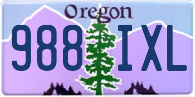 OR license plate 988IXL