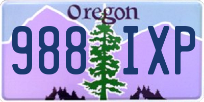 OR license plate 988IXP