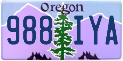 OR license plate 988IYA