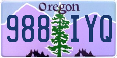 OR license plate 988IYQ