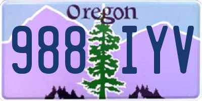 OR license plate 988IYV