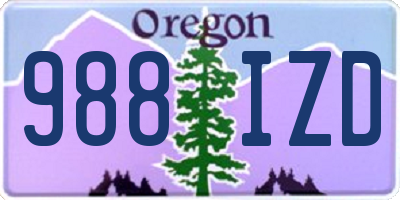 OR license plate 988IZD