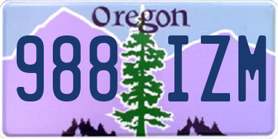 OR license plate 988IZM