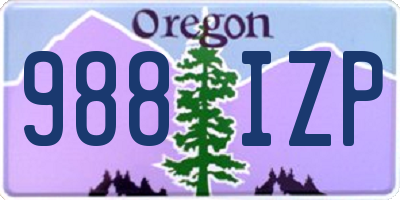 OR license plate 988IZP