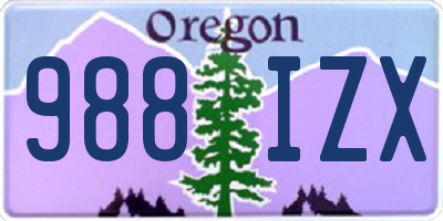 OR license plate 988IZX