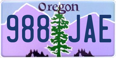 OR license plate 988JAE
