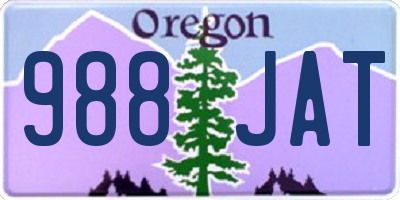 OR license plate 988JAT