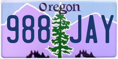 OR license plate 988JAY